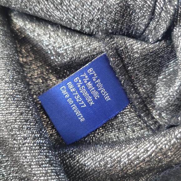 APT. 9 Ponte Stretch Knit Jacket Shine Plaid L NWT Black & Silver - Picture 12 of 16